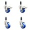 Service Caster 3 Inch 316SS Blue Poly Swivel 1-1/8 Inch Expanding Stem Caster Lock Brake, 2PK SS316TTLEX20S314-PPUB-BLUE-2-S-2-118 - alternate 1